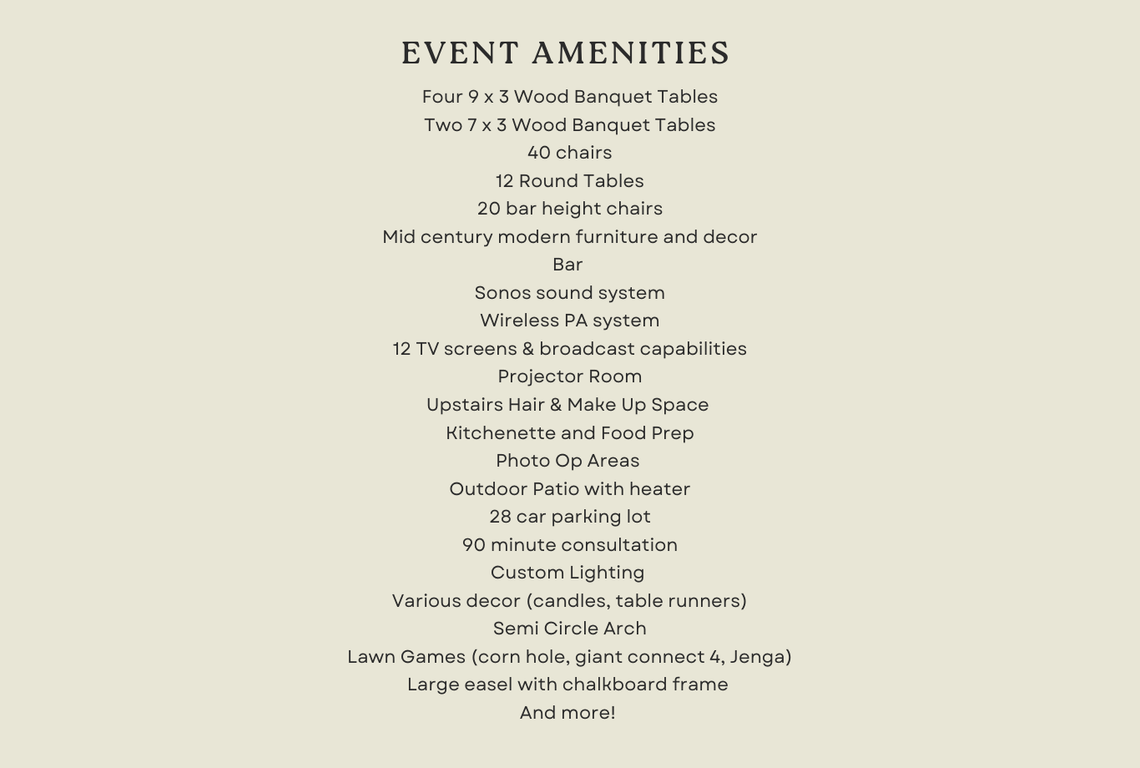 Event Amenities